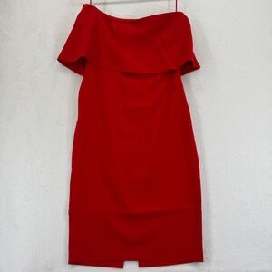 LIKELY Driggs Red Off Shoulder Strapless Mini Dress Size 8 Party Cocktail